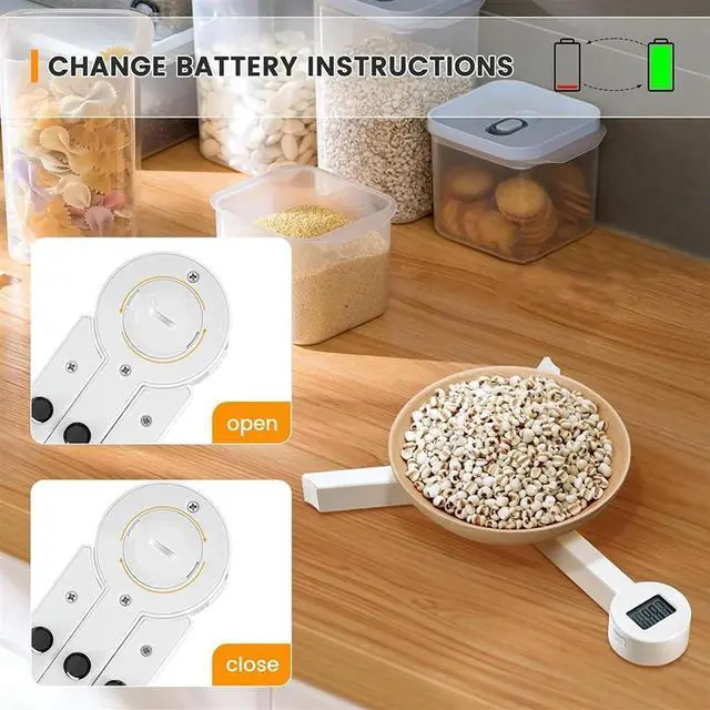 Alt view image 4 of 4 - High Precision Folding Food Scale, Digital Kitchen Scale with LCD Display, Food Scale for Measuring Healthy Intake