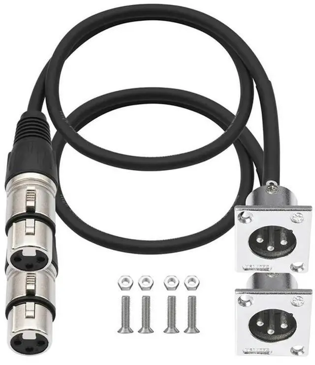 Alt view image 4 of 7 - For Premium Stage Box, Patch Panel D XLR Cable(D Type XLR) Pass Through Connector, 2 Pack, Male Female Design For