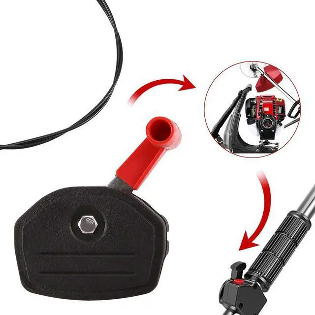 Alt view image 4 of 4 - Universal Switch Lever Control Handle & 56 inch Throttle Cable Kit For Lawnmower Lawn Mower Parts  Garden Tools