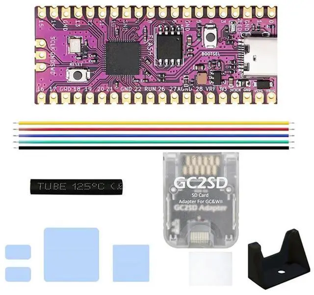Alt view image 2 of 4 - For Raspberry Picoboot Board Kit+GC2SD Card Reader RP2040 Dual-Core 264KB SRAM+16MB Flash RAM for Gamecube Game Console