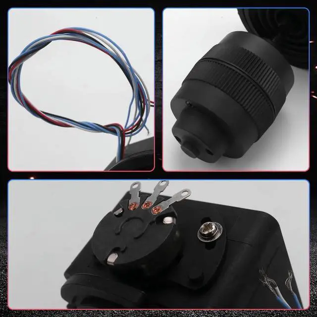 Alt view image 3 of 4 - Electronic 4-Axis Joystick Potentiometer Button for JH-D400B-M4 10K 4D Controller with Wire for Industrial