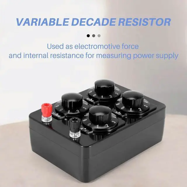 Alt view image 4 of 7 - 0-9999 Ohm Simple Resistance Box Precision Variable Decade Resistor Teaching Instrument