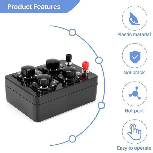 Alt view image 3 of 7 - 0-9999 Ohm Simple Resistance Box Precision Variable Decade Resistor Teaching Instrument