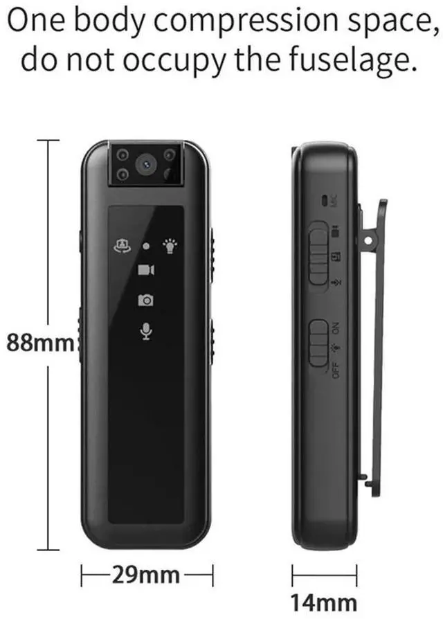 Alt view image 2 of 4 - HD1080P Infrared Night Vision Mini Recorder Camera Wearable Camera Car DVR Home Pet Camera Outdoor Body Camera