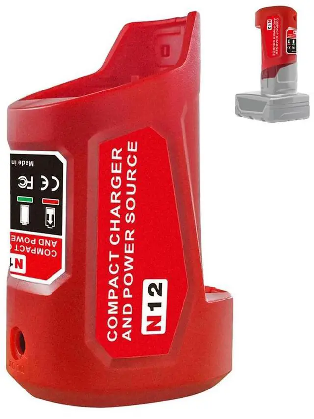 Main image of N12 Power Source Adapter for Milwaukee 12V M12 Power Wheel Charger Adapter with 12V DC Port USB2.0 Port