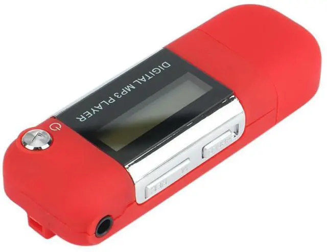 Alt view image 3 of 4 - Mp3 Player 4GB U Disk Music Player Supports Replaceable AAA , Recording (Red)