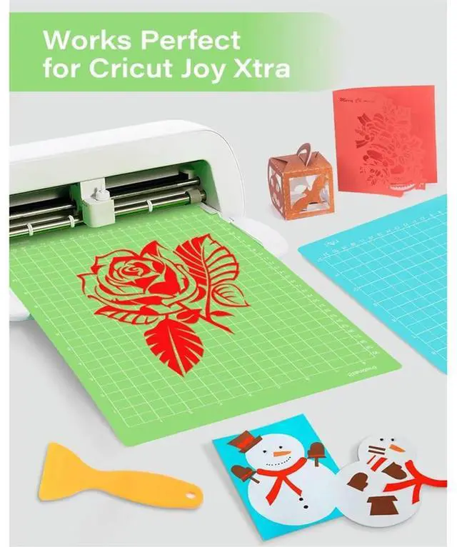 Alt view image 2 of 4 - 6pcs Cutting Mat for Cricut Joy Xtra 12x8.5in Adhesive Reusable Craft Cutting Mats Sticky Accessories Replacement
