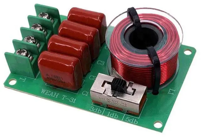 Alt view image 4 of 4 - 2X Frequency Divider Hi-Fi Audio TREBLE BASS Speaker Frequency Divider Stereo Crossover Filters For 2-16Ohm Speake