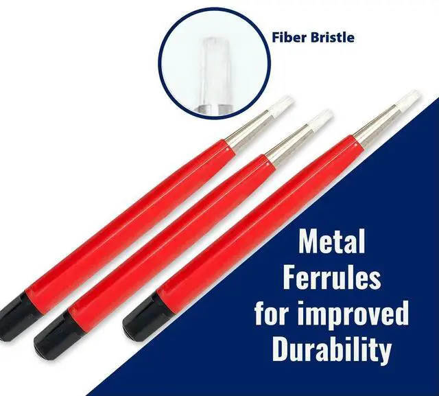 Alt view image 2 of 4 - Fiberglass Scratch Brush Pen 3Pcs Jewelry, Watch, Coin Cleaning, Electronic Applications, Removing Rust and Corrosion