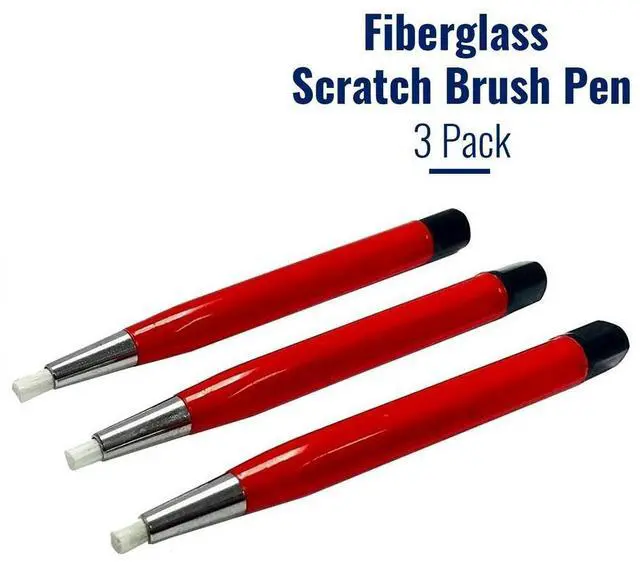 Alt view image 3 of 4 - Fiberglass Scratch Brush Pen 3Pcs Jewelry, Watch, Coin Cleaning, Electronic Applications, Removing Rust and Corrosion