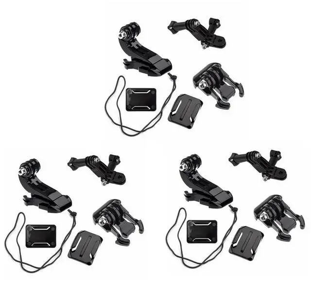 Alt view image 2 of 4 - 3X Action Camera Accessories Set For Gopro Hero 5 3 4 Yi 4K SJCAM Chest Strap Base Mount Go Pro Helmet Kits