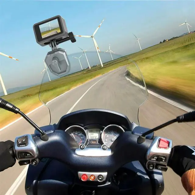 Main image of Metal Clamp Motorcycle Windshield Mount Clip For X5 Gopro Action 5/4 Camera Bracket For Riding