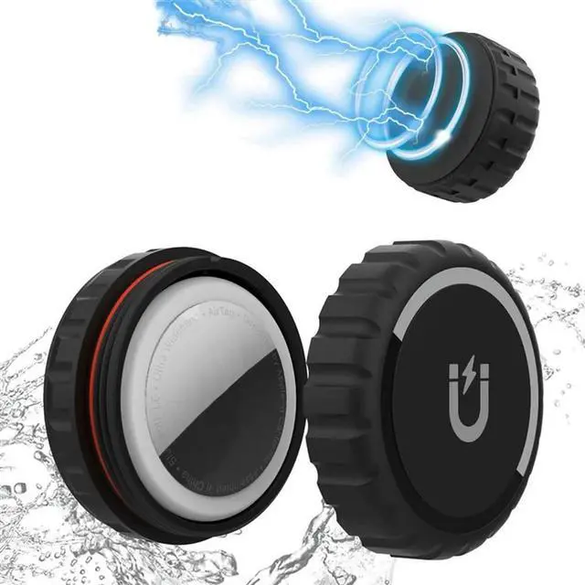 Main image of 2X For  Airtag Protective Cover Magnetic Suction Case For Air Tag Holder GPS Tracker Car Bike Motorcycle