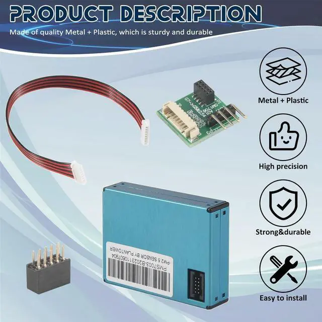 Alt view image 3 of 4 - PM2.5 DUST SENSOR PMS7003 / G7 Thin Shape Digital PM2.5 Sensor (Inculd Transfer Board + Cable)
