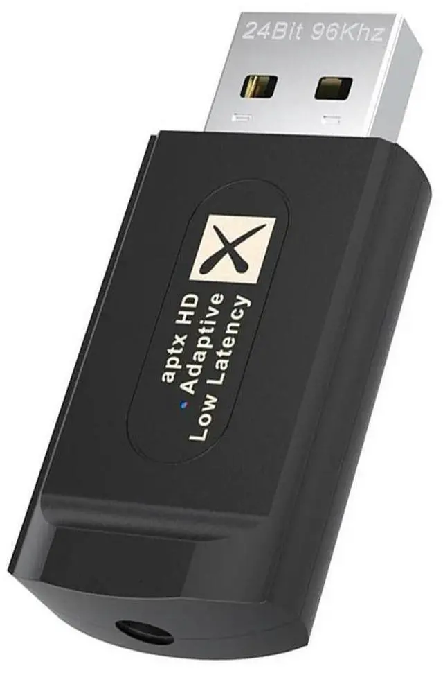 Alt view image 4 of 4 - QCC3040 24Bit 96Khz KB9P Bluetooth 5.2 Audio Transmitter with Mic AptX LL HD Adaptive Low Lantency 3.5Mm Aux for TV PC