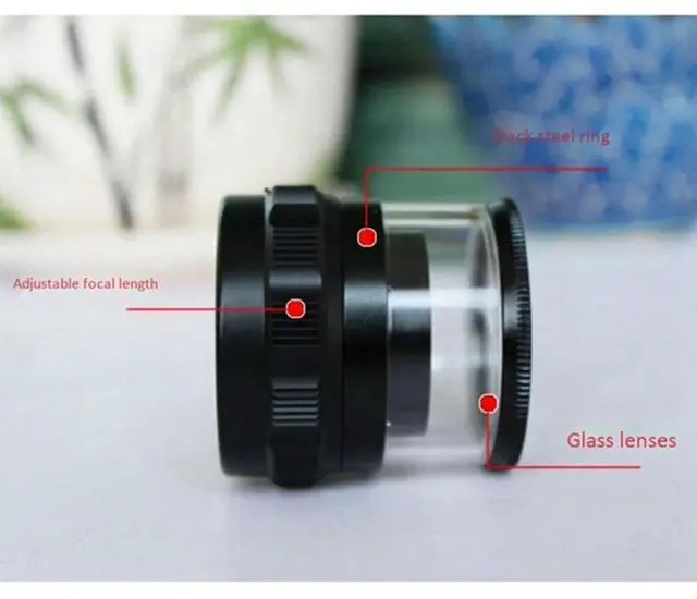 Alt view image 3 of 4 - 10X Stand Measuring Magnifier Scale Loupe Magnifying Glass 10X with Scaled Magnifier