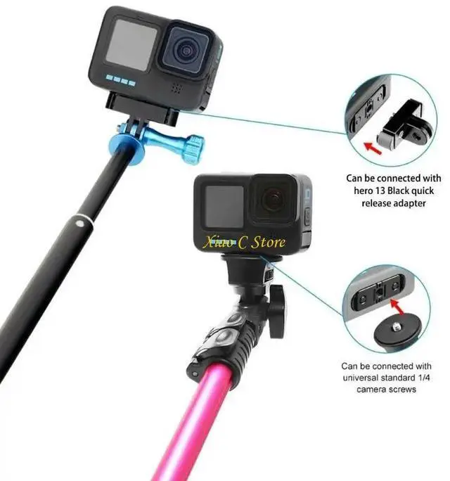 Alt view image 3 of 4 - Action Camera Quick Detach Adapter Mount With 1/4Inch Screw Hole For 12/11/10/9/8 Models