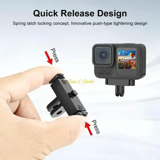 Alt view image 4 of 4 - Action Camera Quick Detach Adapter Mount With 1/4Inch Screw Hole For 12/11/10/9/8 Models