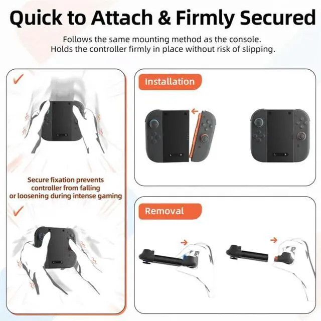 Alt view image 4 of 7 - For Switch 2 Accessories For Switch 2 Joy-Con Handle Charging Grip Bracket Dual Charging Holder Gaming Controller
