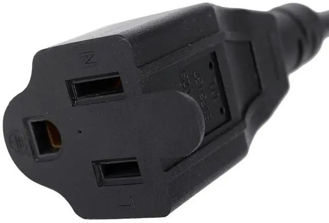 Alt view image 4 of 4 - 2X 1Ft IEC 320 C14 Male Plug To NEMA 5-15R 3 Prong Female PC Power Adapter Cable Black