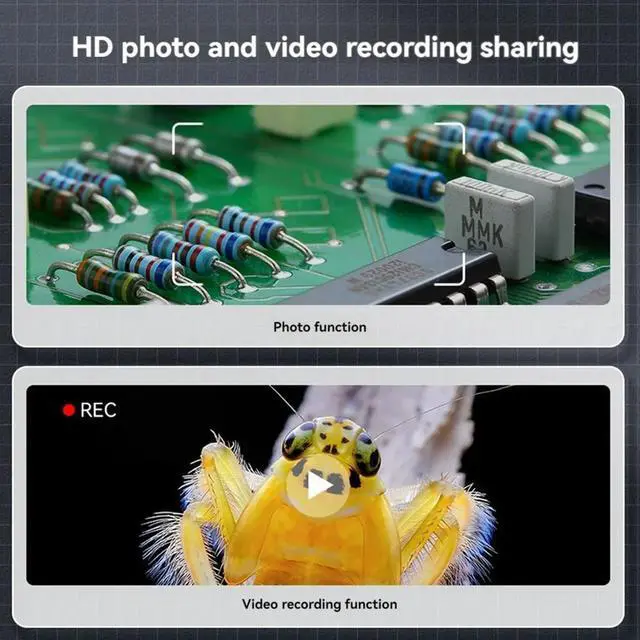 Main image of 500X Digital Microscope 1080P 2.0inch Video Coin Microscopio with Magnifying Glass with 8Leds for Electronics Repair