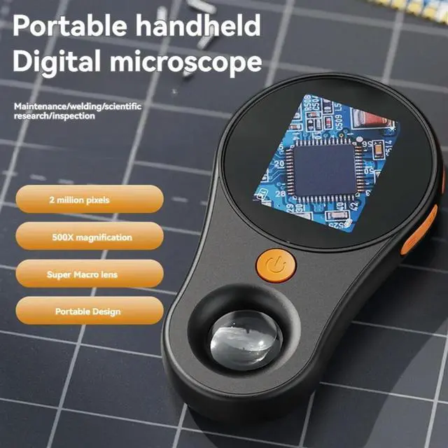 Alt view image 2 of 4 - 500X Digital Microscope 1080P 2.0inch Video Coin Microscopio with Magnifying Glass with 8Leds for Electronics Repair