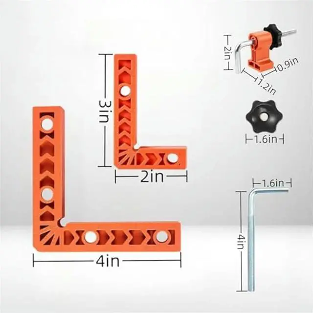 Main image of 90 Degree Clamp, Positioning Squares, Right Angle Clamp with Clamp, Corner Clamps Woodworking Tool for Pictures Frames