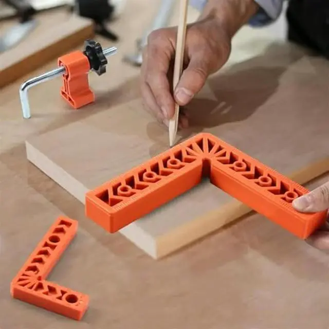 Alt view image 4 of 4 - 90 Degree Clamp, Positioning Squares, Right Angle Clamp with Clamp, Corner Clamps Woodworking Tool for Pictures Frames