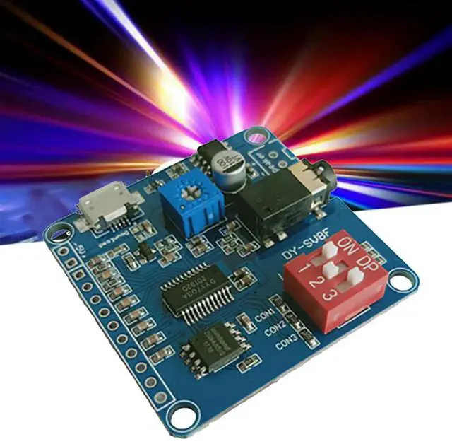 Alt view image 3 of 4 - 2X DY-SV8F Voice Playback Module MP3 Player UART I/O Trigger Amplifier Class D 5W 8M Storage Flash SD/TF For Ardui