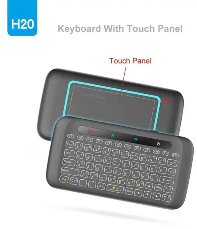 Alt view image 3 of 4 - H20 2.4GHz Wireless Keyboard Backlight Air Mouse Remote Controller Toucad Replacement Keyboard for Android Tv Box