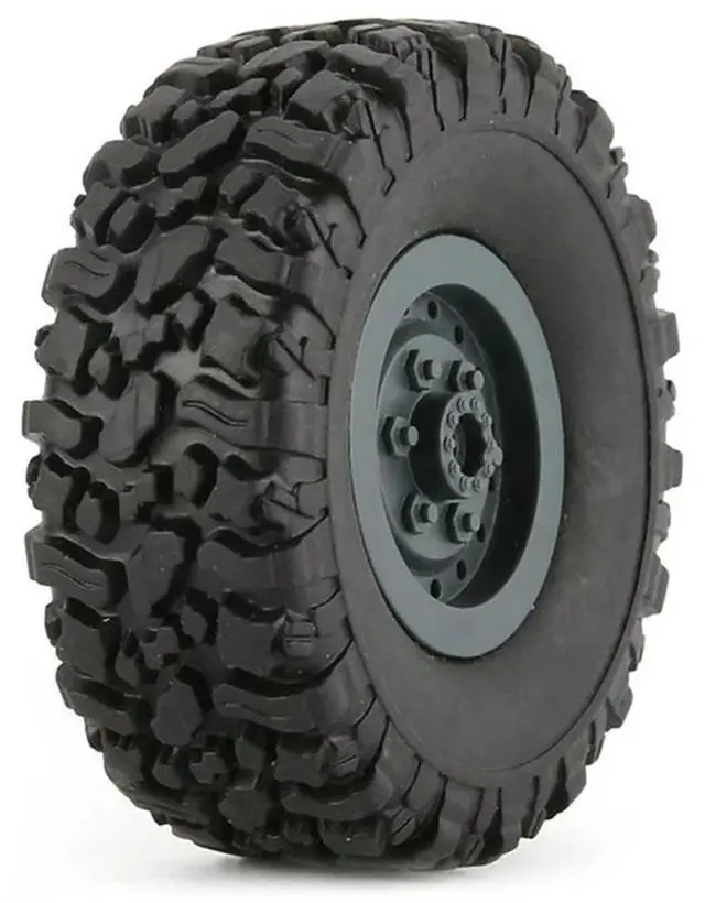 Main image of 8Pcs Rubber Wheel Rim Tire Tyre For RC 1/16 Climbing Crawler Car WPL B-1/B-24/C-14/C-24/B-16 Deep Blue