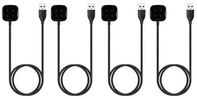 Alt view image 4 of 4 - 4Pack 3.3 FT Charger Cable USB Charging Dock For Fitbit Sense/Versa 3 Smartwatch