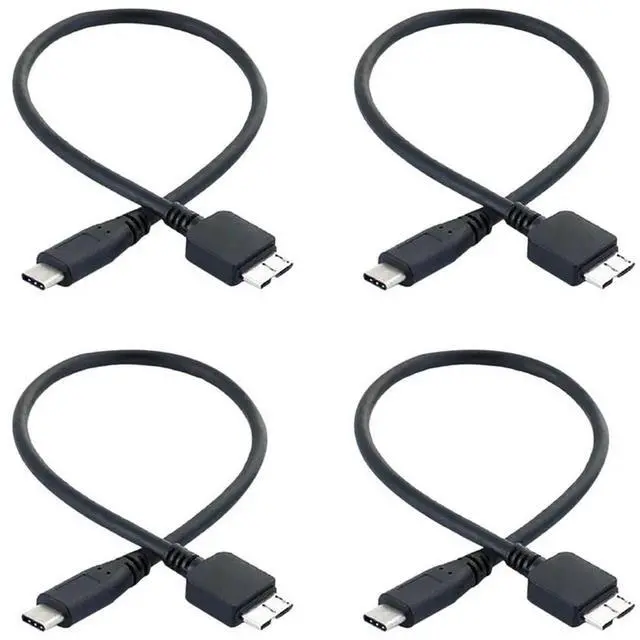 Alt view image 4 of 4 - 4X Hard Drive Cable,USB 3.1 Type-C Male To USB 3.0 Micro-B Male Data Cable For Tablet Phone