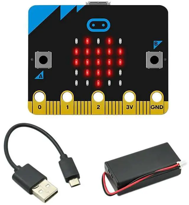 Alt view image 2 of 4 - Micro:Bit V1.5 Development Board Micro:Bit Smart Car Kit/Qtruck/Python Education BBC Microbit Programmable Robot for DIY