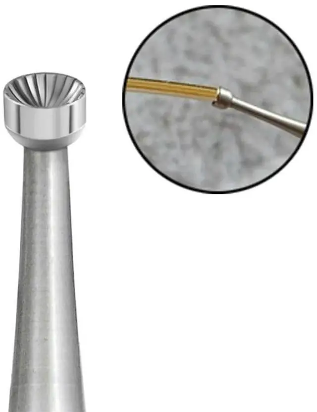 Alt view image 3 of 4 - 12 Pcs Round Cup Burr Set, 3/32Inch Shank Wire Rounder Bits Jewelry Carving Bits (0.8-3.0mm)