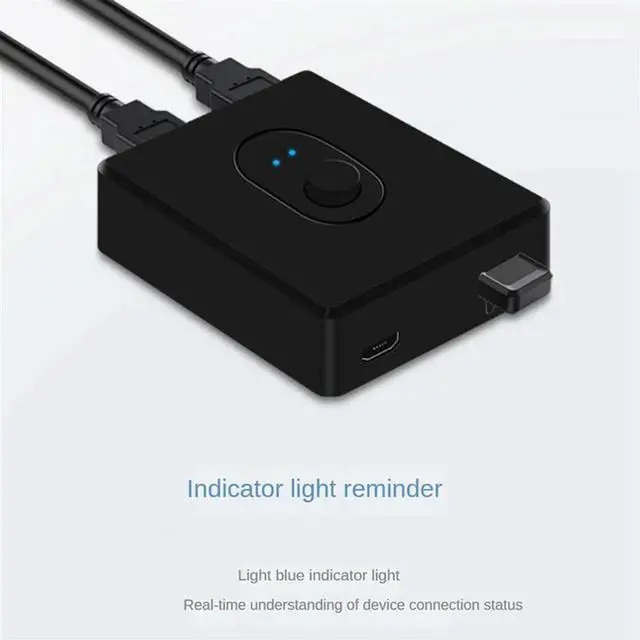 Main image of 2X USB 2.0 KVM Switch 1X2/2X1 Switcher USB Splitter Shared Controller For Laptop Computer Printer Keyboard Mouse,