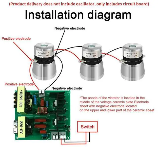 Alt view image 3 of 4 - 220V 40KHz Support 150W Ultrasonic Cleaner Circuit Board Motherboard for Car Washer Washing Machine Generator Transducer