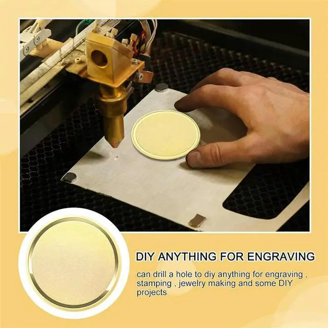 Alt view image 4 of 4 - 10Pcs Brass Laser Engraving Blanks Blank Challenge Frosted Coin with Acrylic Protection Box - 40mm for DIY Crafts