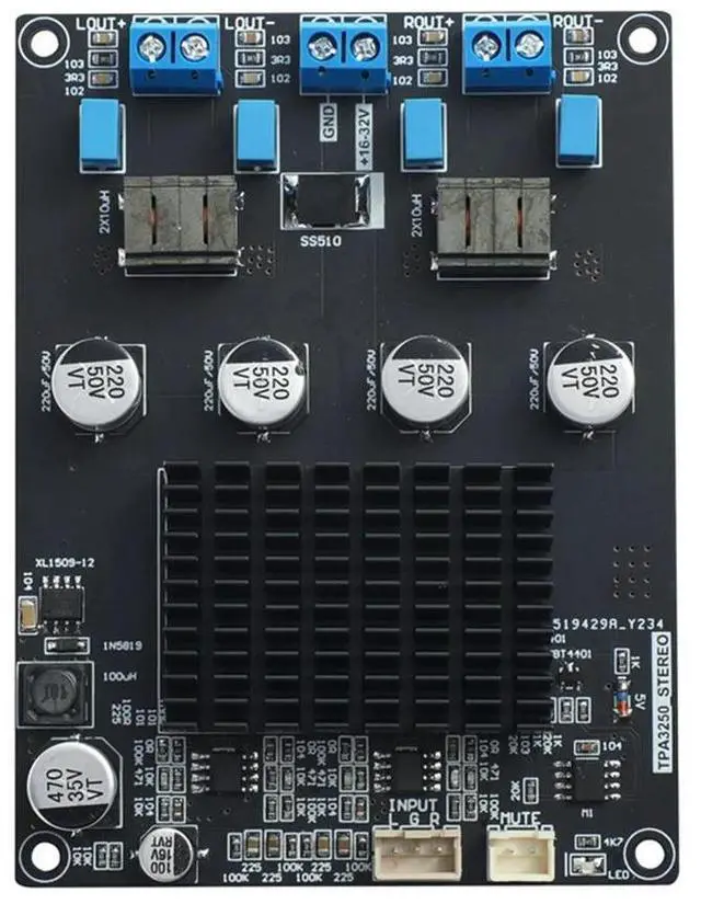 Alt view image 4 of 4 - TPA3250 Power Amplifier Board Stereo 2.0 Sound Amplificador Class D Audio Amplifiers Speaker Home Theater Amp 130Wx2