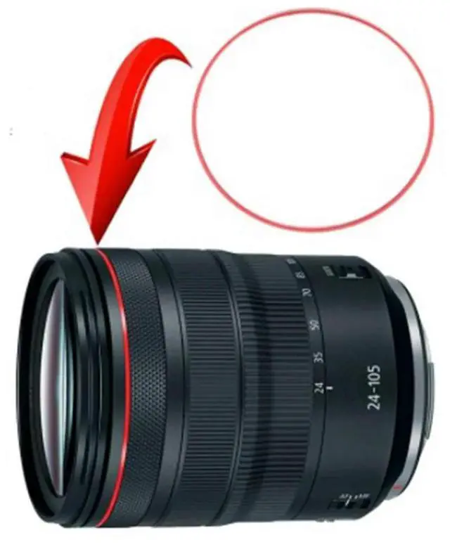 Main image of 2Pcs Red Indicator Ring Red Line Circle For EF 24-105Mm 24-105 F/4L Is USM Lens Repair Parts