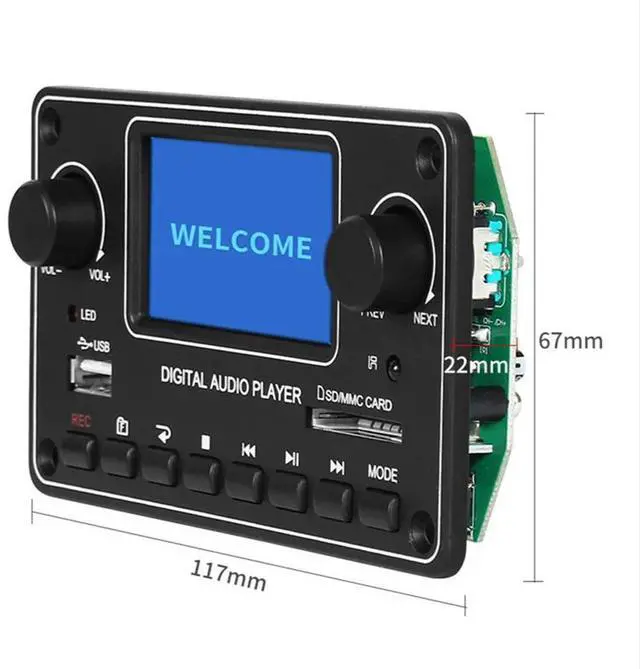 Alt view image 4 of 4 - LCD MP3 Player Module 28X64 Display Bluetooth Digital Audio Decoder Board TDM157 USB SD BT FM for Car Home Amplifier