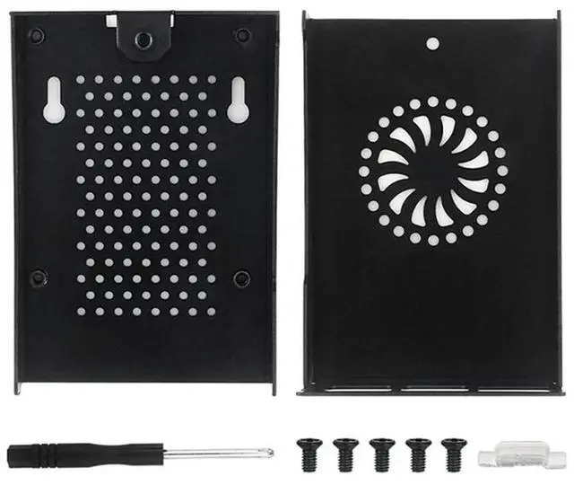 Alt view image 4 of 4 - For Raspberry Pi 5 Aluminum Alloy Shell Active And Passive Cooling Radiator Enclosure Metal Case For Rpi 5