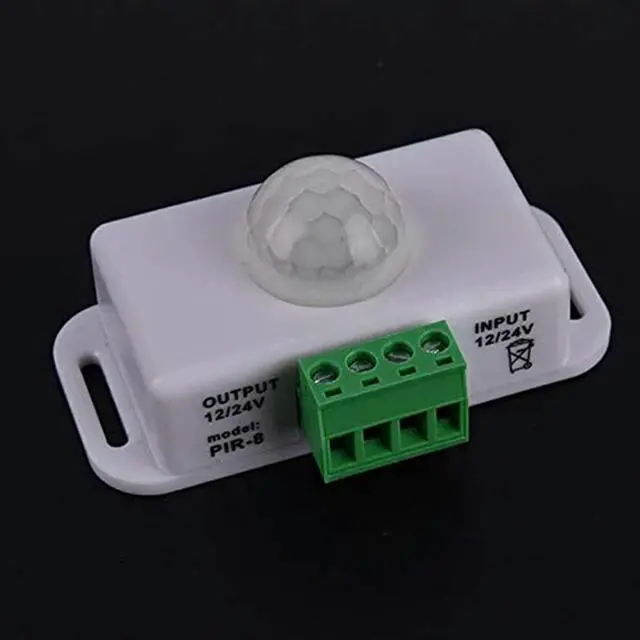 Main image of 4X PIR Infrared Motion Sensor Detector, DC 12V-24V Strip Light Motion Sensor Switch, For Cupboard Cabinet Stairs K