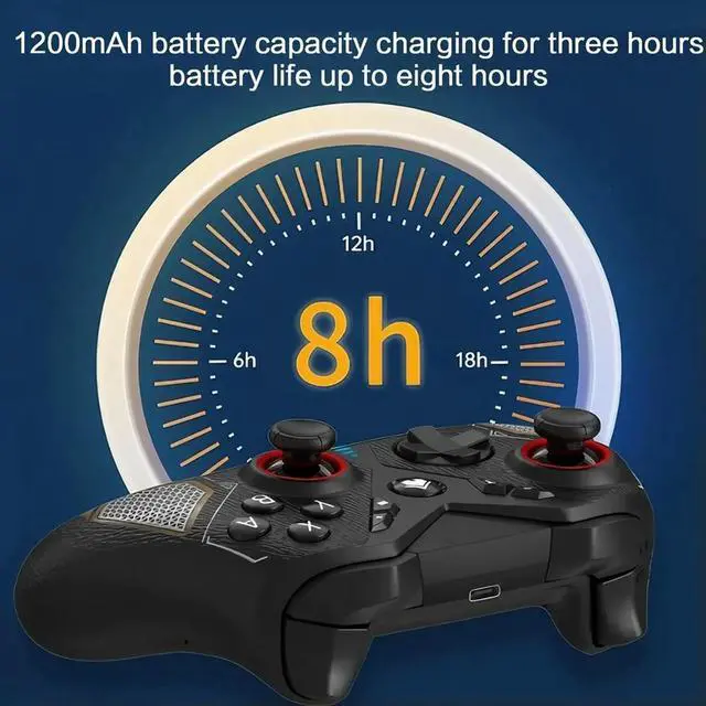 Alt view image 4 of 4 - Wireless Game Controller For Switch Pro Ergonomic Grip Adjustable Vibration Gamepad For Switch PC TV Gaming