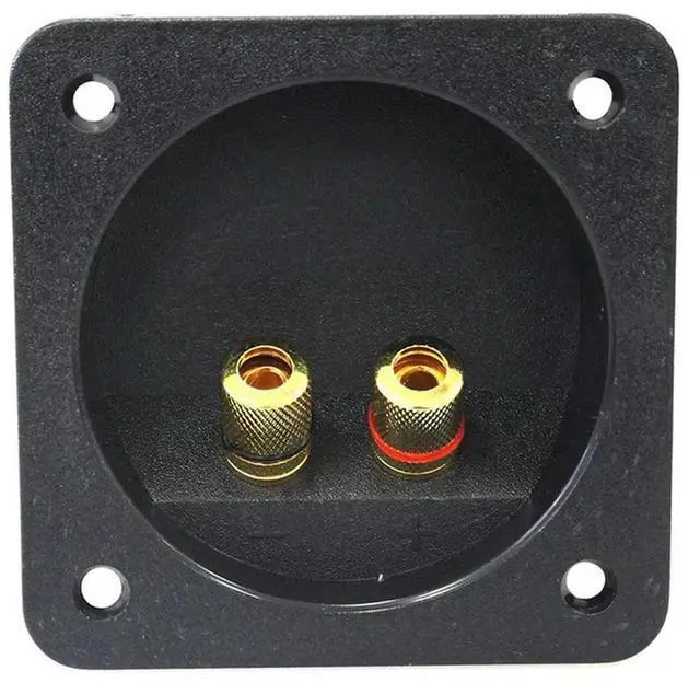 Alt view image 4 of 4 - DIY Home Car Stereo Screw Cup Connectors Subwoofer Plugs 2-Way Speaker Box Terminal Binding Post, 6 Pcs Black