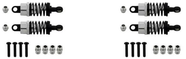 Main image of 4X For Tamiya TT01 TT02 Metal Hydraulic Shock Absorber Shock Absorber CNC Remote Control Car 55Mm,Silver