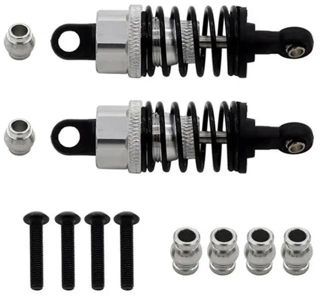Alt view image 4 of 4 - 4X For Tamiya TT01 TT02 Metal Hydraulic Shock Absorber Shock Absorber CNC Remote Control Car 55Mm,Silver