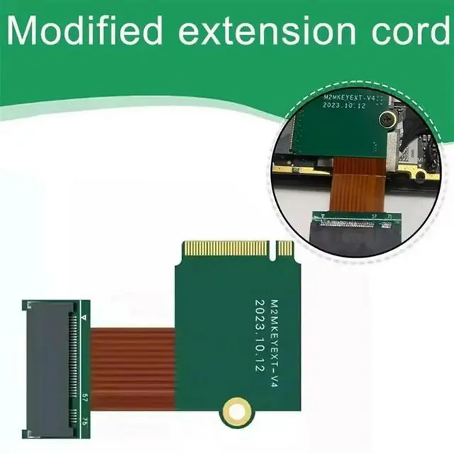 Alt view image 3 of 4 - For Steam Deck SSD 4TB 8TB NVME PCIe 4.0 SSD 2230 to 2280 Solid State Drive DIY Modified 90° Adapter Board