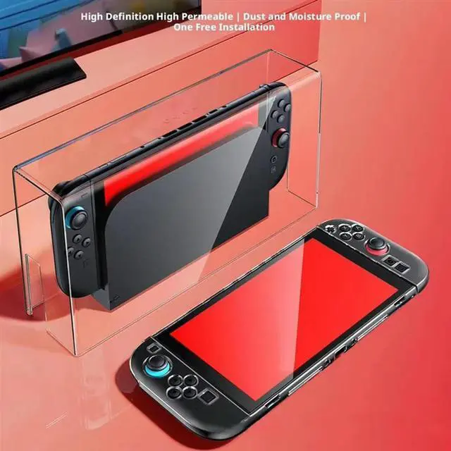 Alt view image 4 of 4 - For Switch2 Game Console Transparent Base Box Dustproof Waterproof Acrylic Protective Host Shell Gaming Accessorie