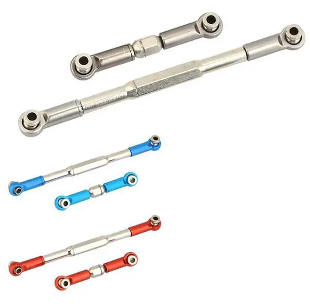 Alt view image 2 of 4 - 20X RC Steering Rod CNC Machining Aluminum Alloy Steering Linkage Rod Set For WPL 1608T,Red